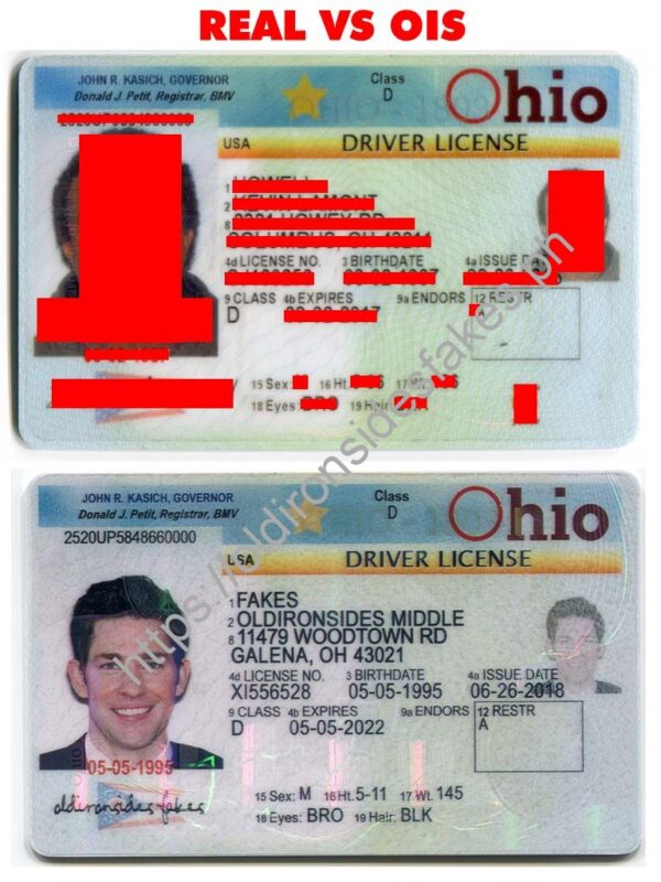 OldIronsidesFakes PH - Ohio Driver License(Old OH)