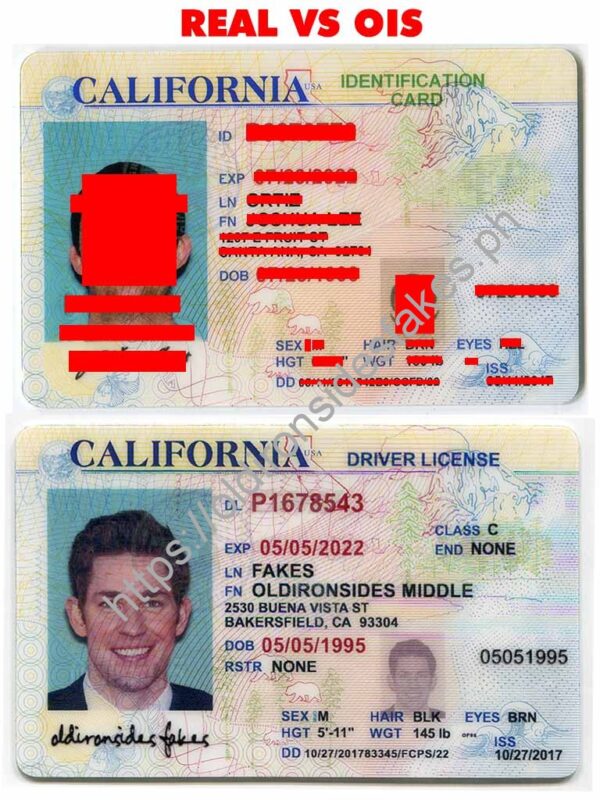 OldIronsidesFakes PH - California Driver License(Old CA O21)